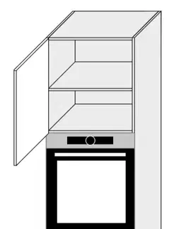 ArtExt Kuchynská skrinka vysoká pre vstavanú rúru BONN | D14RU 2D Farba korpusu: Grey