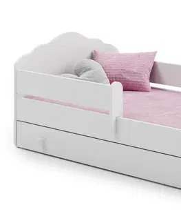 ArtAdrk Detská posteľ CASIMO | so zásuvkou a zábranou Prevedenie: Dva psíky