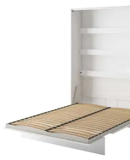 Dig-net nábytok Sklápacia posteľ BED CONCEPT BC-01p | biely lesk 140 x 200 cm