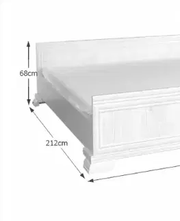 Tempo Kondela Manželská posteľ KORA KLS | 160 x 200 cm Farba: Borovica andersen