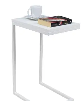 ArtAdrk Príručný stolík SPARK | biele nohy Farba: Dub artisan