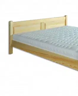 Drewmax Manželská posteľ - masív LK115 | 160 cm borovica Farba: Orech