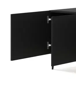 ARTBm TV stolík RAVENNA C 3D 150 | čierna lesklá Prevedenie: Čierna / čierny lesk / zlatá podnož