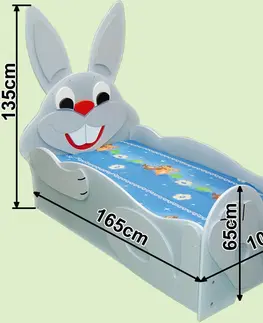 Artplast Detská posteľ ZAJAC Prevedenie: zajac 200 x 90 cm