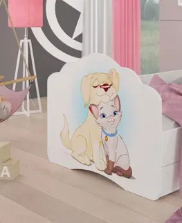 ArtAdrk Detská posteľ CASIMO | so zásuvkou a zábranou Prevedenie: Princess