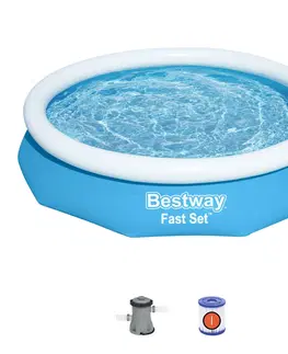 Bestway Nafukovací bazén Fast Set, 305 x 66 cm, kartušová filtrácia
