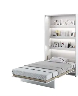 Dig-net nábytok Sklápacia posteľ Lenart BED CONCEPT BC-02p | biely lesk 120 x 200 cm
