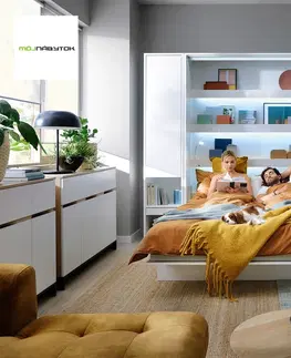 Dig-net nábytok Sklápacia posteľ BED CONCEPT BC-03 | 90 x 200 cm Farba: Biela