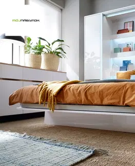 Dig-net nábytok Sklápacia posteľ BED CONCEPT BC-03p | biely lesk 90 x 200 cm
