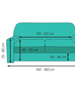 4home Multielastický poťah na dvojkreslo Comfort smotanová, 140 - 180 cm