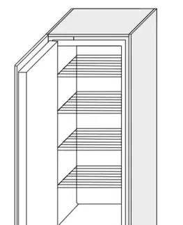 ArtExt Kuchynská skrinka vysoká pre vstavanú chladničku BONN | D14DL 60 207 Farba korpusu: Lava