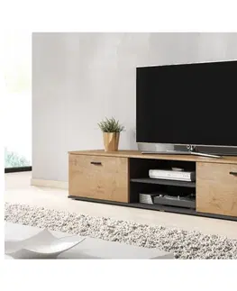 ArtCam TV stolík SOHO 180 cm Farba: Biela/sivý lesk