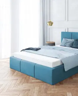 FDM Čalúnená manželská posteľ FRESIA | 140 x 200 cm Farba: Zelená