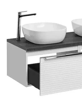 ArtCom Kúpeľňová skrinka s umývadlom a doskou LEONARDO White DU120/1 | 120 cm