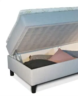New Design  Čalúnená posteľ NOVO s krátkym čelom | pravá s topperom Rozmer.: 80 x 200 cm
