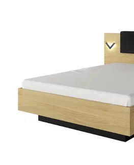 ArtLas Manželská posteľ SOLVE | 160 x 200 cm Prevedenie: Posteľ s dreveným roštom bez matraca