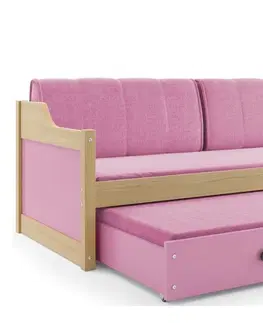 BMS Detská posteľ s prístelkou DAWID | borovica 90 x 200 cm Farba: Biela
