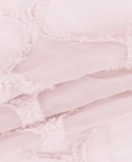 AmeliaHome Záclona Delva Pleat ružová, 140 x 250 cm