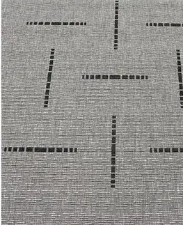 Spoltex Kusový koberec Floorlux silver/black 20008, 60 x 110 cm