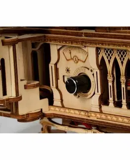 RoboTime 3D drevené mechanické puzzle Gramofón (elektrický pohon)