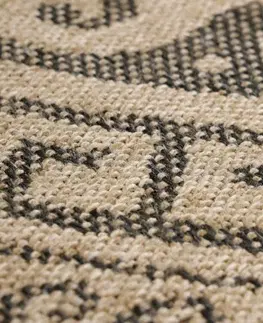 Vopi Kusový koberec Comilla 0887 black, průměr 160 cm