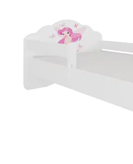 ArtAdrk Detská posteľ CASIMO | so zábranou Prevedenie: Princezná s koňom