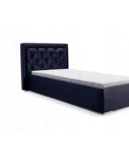 ArtIdz Čalúnená jednolôžková posteľ DANIELLE | 90 x 200 cm Farba: Sivá Velva 15