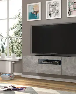 ARTBm TV stolík AURA 150 | betón Variant: bez LED osvetlenia