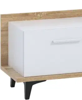 ARTBm TV stolík 2D1S BOX-09 Farba: craft tobaco / biela / čierna 