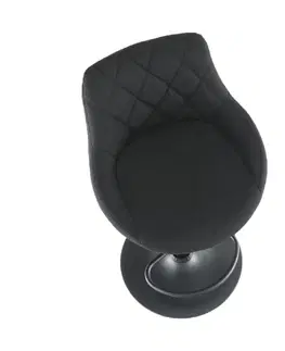 Tempo Kondela Barová stolička, látka čierna/čierna, TERKAN
