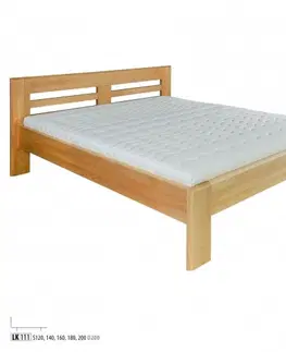 Drewmax Manželská posteľ - masív LK111 | 200 cm buk Morenie: Wenge