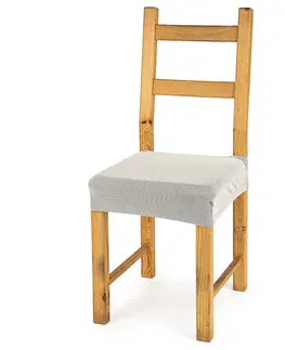 4home Multielastický poťah na sedák na stoličku Comfort smotanová, 40 - 50 cm, sada 2 ks