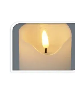 Sada LED sviečok Wick flame 3 ks, biela