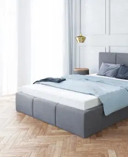 FDM Čalúnená manželská posteľ FRESIA | 140 x 200 cm Farba: Biela