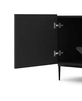 ARTBm Tv stolík DIUNA 145 2D1K | čierny mat Prevedenie: Čierny mat / zlatá podnož