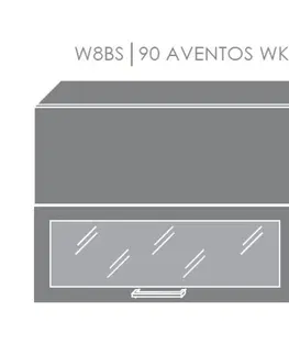 ArtExt Kuchynská linka Florence - mat Kuchyňa: Horná skrinka W8BS/60 AVENTOS WKF rám vo farbe dvierok / korpus grey, lava, biela (ŠxVxH) 60 x 72 x 32,5 cm