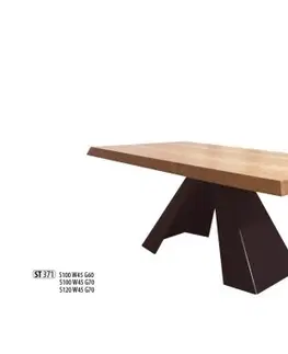 Drewmax Konferenčný stolík Metal ST371 / dub Farba: Dub brendy, Prevedenie: C 120 x 45 x 70 cm