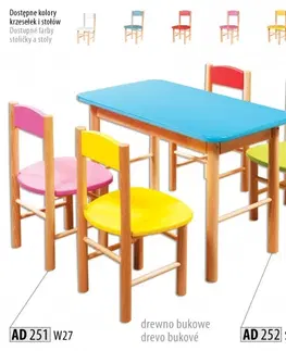 Drewmax Detská stolička AD251 Farba: Žltá