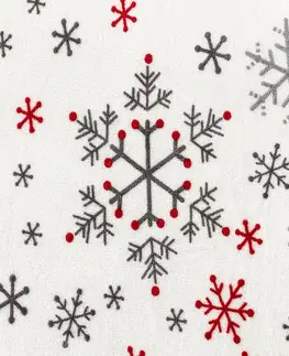 4Home Vianočné prestieradlo mikroflanel Snowflakes, 180 x 200 cm