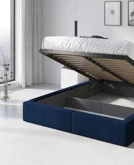 BMS Manželská posteľ HAILEY | bez matraca 140 x 200 cm Farba: Modrá