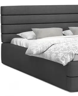 FDM Čalúnená manželská posteľ VIRGINIA | 160 x 200 cm Farba: Sivá