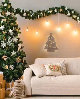 Solight LED nástenná dekorácia Vianočný stromček, 24x LED, 2x AA