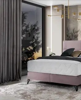 ArtElta Manželská posteľ SAFIRO Boxspring | 160 x 200 cm Farba: Monolith 79