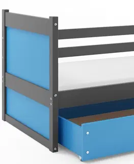 BMS Detská posteľ RICO 1 | sivá 80 x 190 cm Farba: Zelená