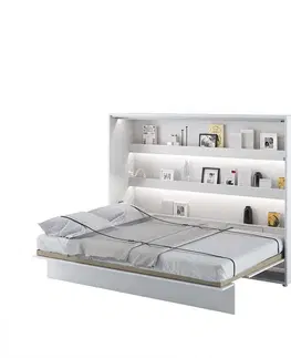 Dig-net nábytok Sklápacia posteľ Lenart BED CONCEPT BC-04p | biely lesk 140 x 200