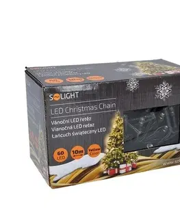 Vianočná LED reťaz vonkajšia, teplá biela 50 m, Solight 
