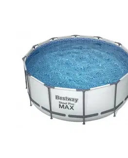 Bestway Nadzemný bazén Steel Pro MAX s filtráciou, schodíkmi a plachtou, pr. 366 cm, v. 122 cm