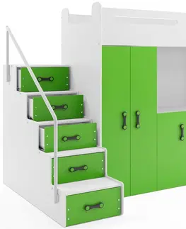 BMS Detská poschodová posteľ  so stolíkom MAX 4 Farba: Ružová