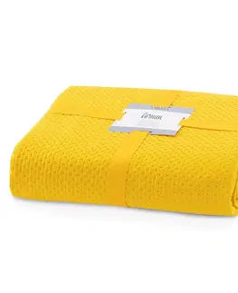 ArtFlhf Prikrývka na posteľ CARMEN | honey yellow 240 x 260 cm