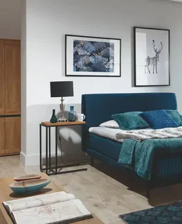 ArtElta Manželská posteľ ASTERIA | 160 x 200 cm Farba: Sivá / Cover 83